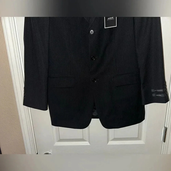 NWT-Men’s Alfani Black‎ Stripe Suit Blazer. Size 40R. - Picture 6 of 10